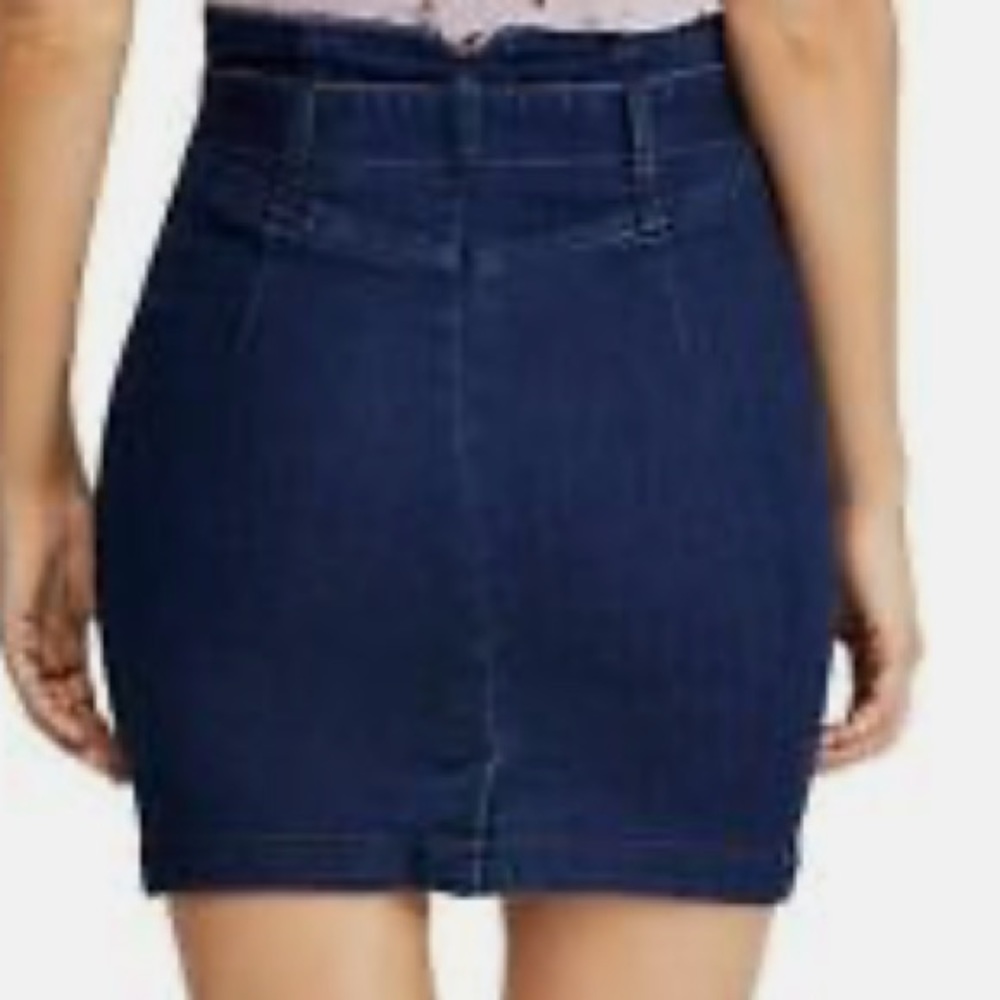 NWT Free People Skirt Faded Indigo Belted Denim size 2 - Picture 2 of 11